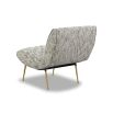 Oda Occasional Chair - Sherpa Grey/Brushed Brass & Black