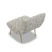 Oda Occasional Chair - Sherpa Grey/Brushed Brass & Black