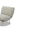 Oda Occasional Chair - Sherpa Grey/Brushed Brass & Black