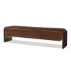 Walter Media Sideboard - Natural Walnut & Brass