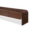 Walter Media Sideboard - Natural Walnut & Brass