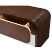 Walter Media Sideboard - Natural Walnut & Brass