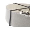 Sanderson Pendant Lamp Large - Beige Linen/Matt Black