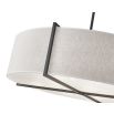 Sanderson Pendant Lamp Large - Beige Linen/Matt Black