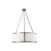 Baltimore Pendant Lamp - Antique Brass/White Linen