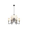 Magestic Chandelier - Black/White Glass