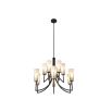 Magestic Chandelier - Black/White Glass
