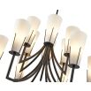 Magestic Chandelier - Black/White Glass