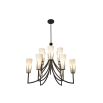 Magestic Chandelier - Black/White Glass
