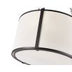 Baltimore Pendant Lamp - Matte Black/White Linen