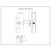 Pawson Wall Light - White, Black & Brass