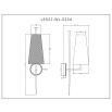 Serpa Wall Light - White, Black & Brass