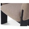 Lucca Dining Chair - Beverly Boucle Espresso Grey/Matt Black Oak