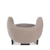 Lucca Dining Chair - Beverly Boucle Espresso Grey/Matt Black Oak