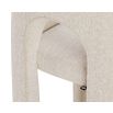Arched dining chair completely upholstered in divine cream fabric