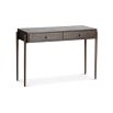 A luxury console table with a brown and bronze finish