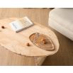 Brown marble dish centrepiece with flat oval shape