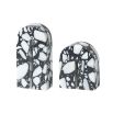 Tall black and white marble arch ornament