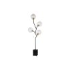 Botanical Floor Lamp - Matte Black/White Glass