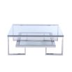 Mayfair Coffee Table - Polished S.S./Clear Toughened Glass