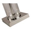Contemporary table lamp with glass tube design and nickel finish