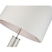 Contemporary floor lamp with glass tube design and gold base