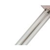 Contemporary floor lamp with glass tube design and gold base