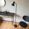 Tall black floor lamp