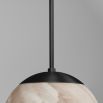 Globe Marble Pendant - Gunmetal