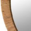 Handcrafted natural rattan round mirror