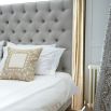 Elegant, deep buttoned headboard 