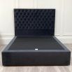 Majestic dark grey velvet kingsize lockley bed