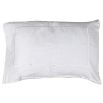 Delightful white linen bedspread with outline detail