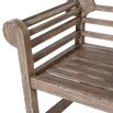 A stylish modern wooden teak garden chair