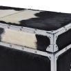 Luxury cowhide material storage trunk box