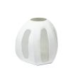 Glass vase with white finish details