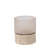 Travertine base tealight holder