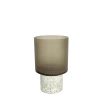 Large hurricane with speckled base and green glass shade