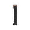 Black plinth with brown frosted glass candle holder