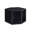 Hexagonal side table in contemporary dark finish 