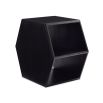 Hexagonal side table in contemporary dark finish 