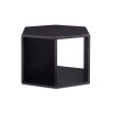 Hexagonal side table in contemporary dark finish 