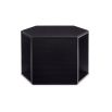 Hexagonal side table in contemporary dark finish 