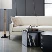 Hexagonal side table in contemporary dark finish 