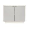 Gorgeously understated side cabinet with shelving and drawers for storage