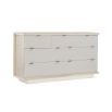 Contemporary chest of drawers with cream and grey finishes