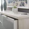 Contemporary chest of drawers with cream and grey finishes