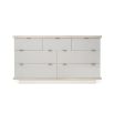 Contemporary chest of drawers with cream and grey finishes