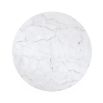 Glamorous round white marble side table with modern design 