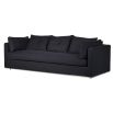 Majestic Black Three Seater Sofa